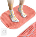 Silicone Foot Massage Mat, Extra-Large Reflexology Mat for Feet Relaxation, Portable Foot Acupressure Mat with Dual-Side Usage, Foldable Standing Desk Mat for Pain, Fatigue Relief(Pink-XL)