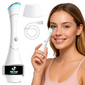 Eye Massager Wand with Heat, Vibration & Red/Blue Light, Ionic (Galvanic) Skincare Absorption, USB‑C Rechargeable with Charging Base, Helps Reduce the Look of Puffiness & Dark Circles