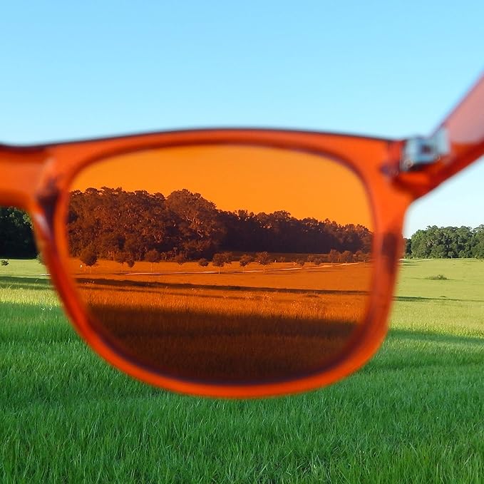 Orange Color Therapy Glasses for Chakra Healing, Chromotherapy, and Mood