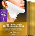 MAREE V Line Lifting Mask with 24K Gold – Deep Collagen Face Mask for Women – Jawline Shaper Mask with Retinol & Hyaluronic Acid – Neck Tightening & Firming – Double Chin Strap for Face Lift
