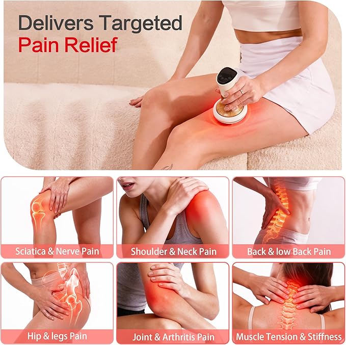 Electric Acupuncture Pen Multipoint Electronic Acupuncture Healing Massager Rechargeable, Heated Acupressure Meridian Energy Stimulator, Meridian Massage Brush for Pain Relief Muscles Sciatica Therapy