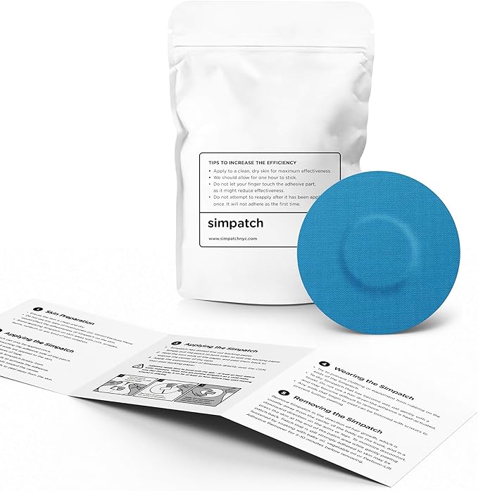 SIMPATCH Universal Adhesive Patch, No Hole (25-Pack) (Blue)