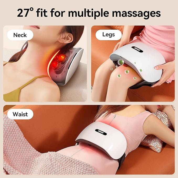 Bian-Stone Abdominal Massager with Heat - Dual Disc Electric Belly Fat Machine for Period Pain & Bloating Relief, Stomach Massager to Aid Digestion & Gas, Constipation Comfort