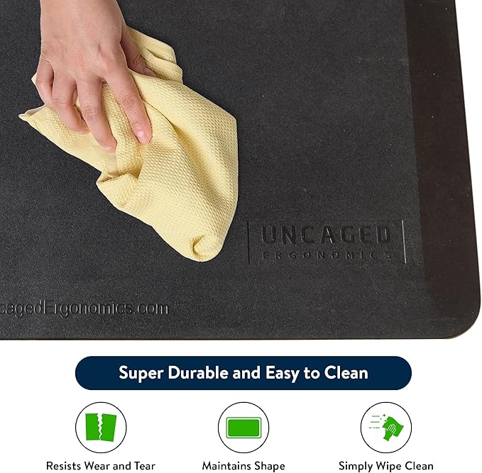 Anti Fatigue Mat Standing Desk 20x34, Non-Slip Standing Mat for Kitchen Floor, Home and Office, Thick Ergonomic Supportive All Day Padded Foam Rugs