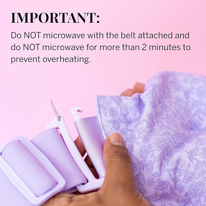 Pixie Microwavable Heating Pad for Period Cramps - Flaxseed & Lavender Weighted Wearable Hot & Cold Reusable TheraPad™ Waist Belt for Menstrual Cramp Pain Relief, Lower Back, Stomach & Feminine Care