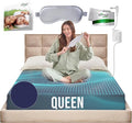 Earth Grounding Sheets Queen Size with 12% Silver Fiber & 4% Silk & 84% Cotton - Dark Blue - Quality Certified Grounded Well Bed Sheet - Conductive Fitted Sheet for Better Sleep