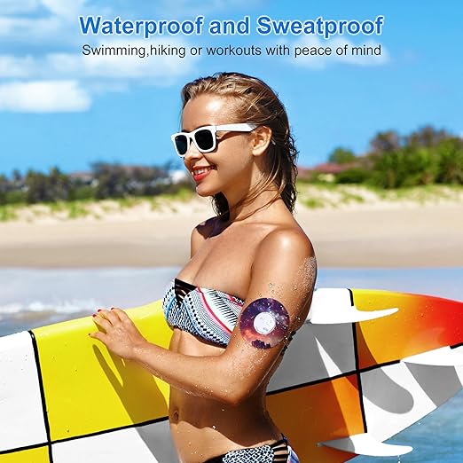 6PCS Adhesive Patches for Libre 2 Waterproof Adhesive Patch for CGM Sensors Hypoallergenic, Breathable & Extended Wear Secure Medical Grade Tape for Diabetes Glucose Monitor