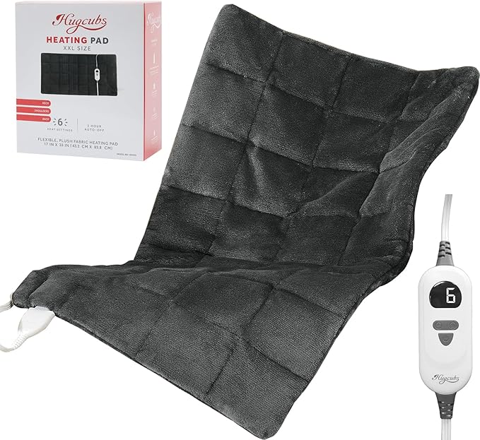 Weighted Heating pad XL 17''x33'' fsa Eligible Items only List Heat pad for Period Cramps Heating Pads Large Heated pad for Back Pain Relief Products Christmas for Mom Dad