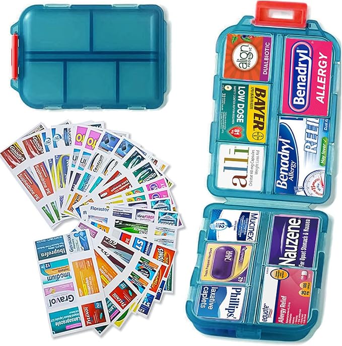 Weekly 7 Day Pill Organizer, Travel Pill Box, Pill case, Medicine Organizer, Pill Container, Pillbox 7 Day, Pill Dispenser, Medication Organizer, Pill Organizer Weekly