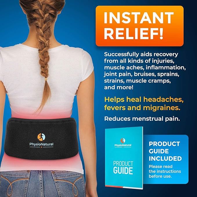 Cold Therapy Reusable Gel Pack with Secure Wrap for Instant Relief of Back Pain, Sore Shoulders, Swollen Knees - Ideal for Injuries, Arthritis, Sprains, Aches, and Surgery Recovery