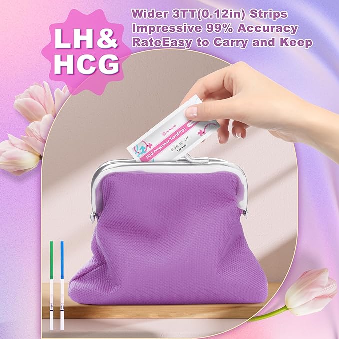 SYNTHGENE Ovulation Test Strips, LH 50 HCG 20 Ovulation and Pregnancy Tests, 50 Ovulation Tests and 20 Pregnancy Tests with 70 Urine Cups, Detect Early Pregnancy and Accurately Track Ovulation
