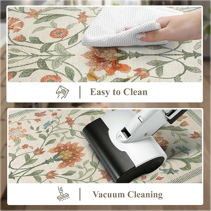 Collive Kitchen Mats Cushioned Anti Fatigue, Waterproof Kitchen Floor Mat Non Slip Desk Rugs Comfort Standing Rug for Sink, Office, Laundry, Home Decor, 20" x 47" + 20" x 32", Beige