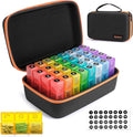Monthly Pill Organizer 3 Times a Day, Small 30 Day Month Pill Box Organizer with Travel Case, Monthly Medicine Organizer with 32 Daily Compartments for Vitamin, Fish Oil and Supplements