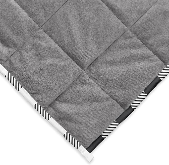 Ella Jayne - Luxury Reversible Weighted Blanket, Weighted Blankets for Adults, Heavy Blanket, Weighted Blankets Queen Size, King Size, Weighted Blanket Twin, Black/White - 20lb