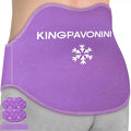 KingPavonini Extra Large Ice Pack for Back Pain Relief with Extension Strap, Reusable Lower Back Gel Ice Wrap for Lumbar Surgery, Sciatica, Herniated Disc, Coccyx Pain, Cold/Hot Therapy, 2 Gel Packs