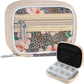 Pill Case Weekly Travel Pill Organizer for Purse with Removable 7 Day Pill Box Premium Neoprene Pill Container for Travel Purse Accessory, Vitamin, Supplement, Small Pieces Arrangement-Leopard
