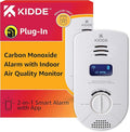 Kidde Smart Carbon Monoxide Detector & Indoor Air Quality Monitor, Plug In Wall, WiFi, Alexa Compatible Device, Voice & App Alerts