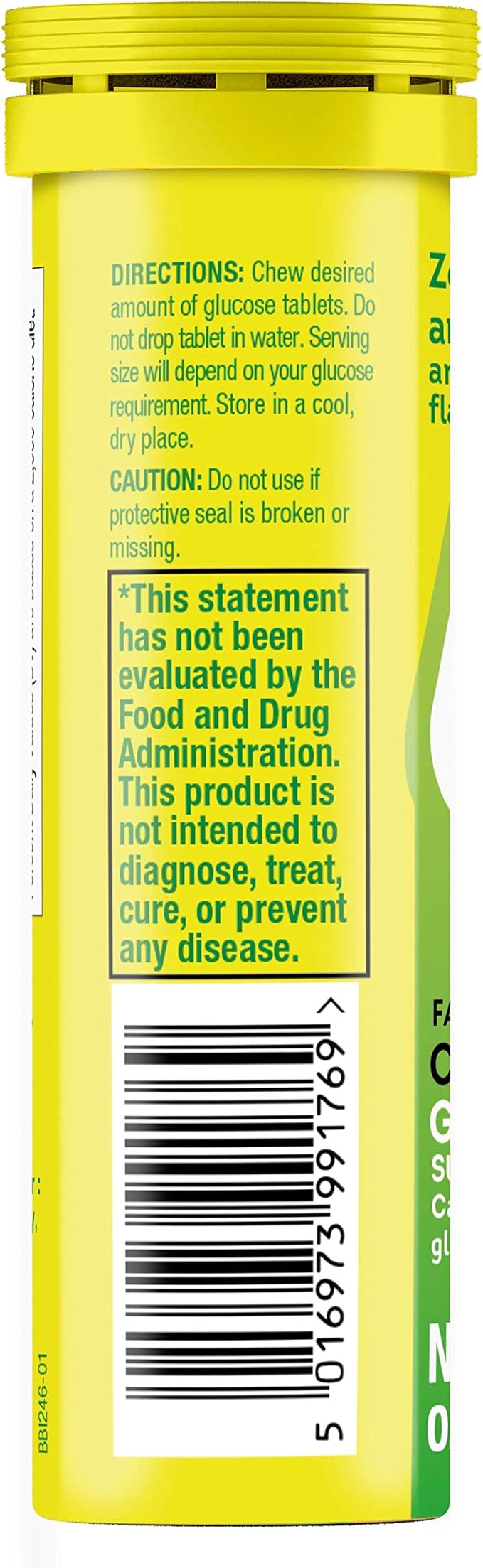 Lift Glucose Fast-Acting Glucose Chewable Energy Tablets, Lemon & Lime, 10 ct Tube (Pack of 12)