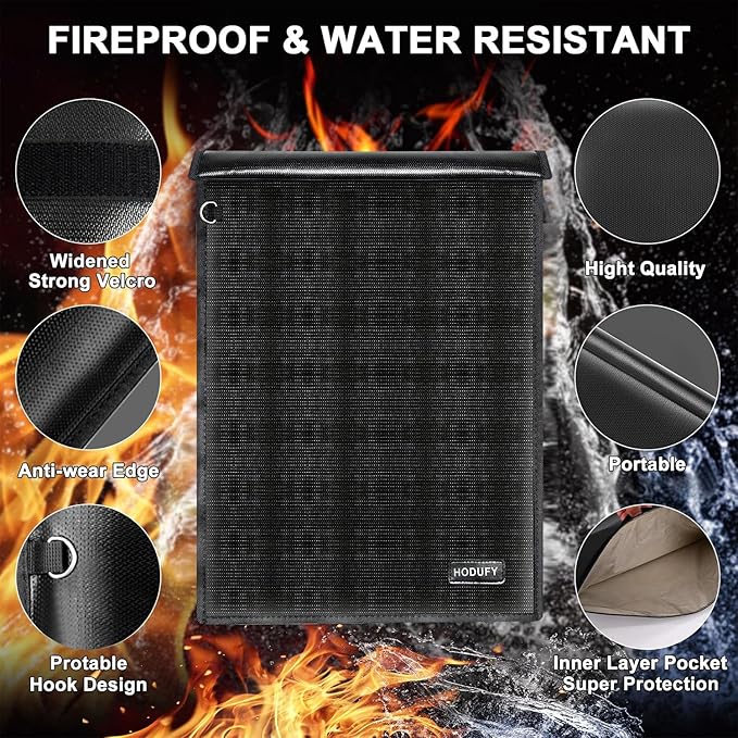 Faraday Bag (15 x 10 inches), Faraday Cage, Cell Phone Signal Jammer, Faraday Key Fob Protector, RFID Faraday Pouch Signal Blocker Anti-Theft Pouch, Anti-Hacking Case Blocker (Black)