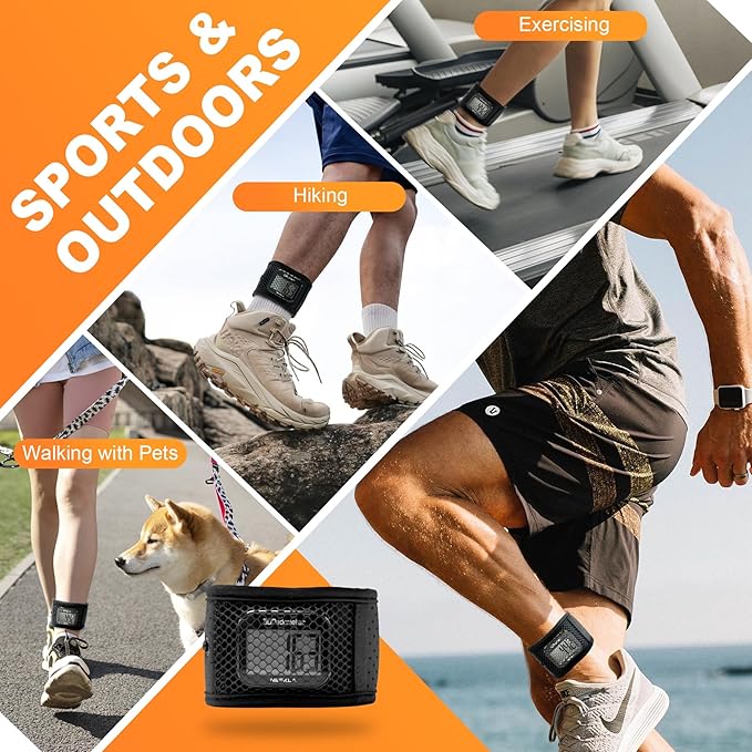 Ankle Straps for Fitness Trackers, Soft Adjustment Pedometer Ankle Band Compatible with Fitbit, Breathable Mesh Sports Ankle Strap for Men and Women