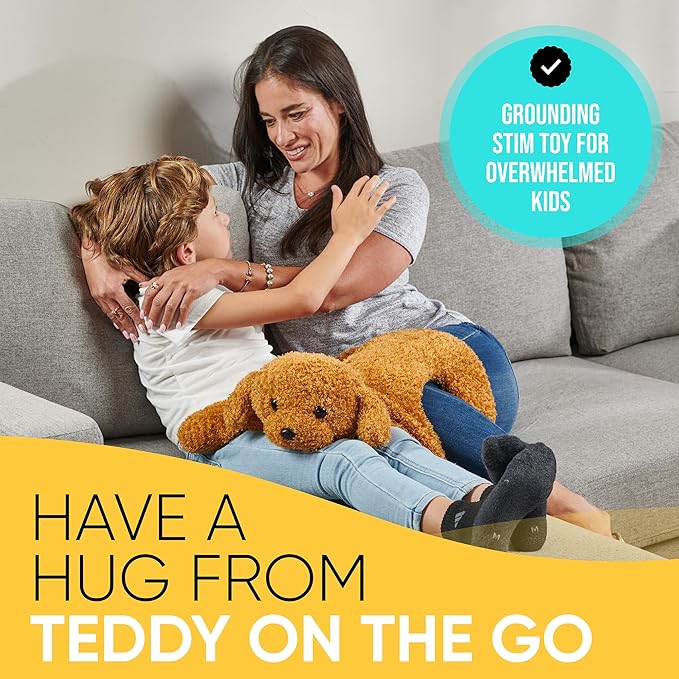 FRIENDLY CUDDLE Weighted Lap Blanket for Kids & Adults – Kids Weighted Blanket – ASD, Sensory Processing Weighted Stuffed Animals Dog Toy – Microwavable Weighted Lap Pad for Kids, 5 Lbs.