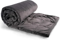Hug Bud Weighted Blanket Comforter - 36" X 48" - 5-lbs - No Cover Required - Use as Throw or on Twin Size Bed - For Adults+Kids- Silky Minky Grey - Premium Glass Beads - Stimulation Sensory Relaxation