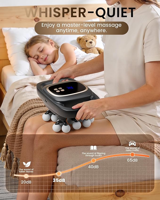 16 Head Massage Gun Deep Tissue, Back Massager with 3 Modes & 30 ntensity Levels, Professional Percussion Muscle Gun for Legs, Back Ideal for Home, Gym and Office Use, Grey
