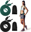 Lewtemi 2 Pcs Flow Rope for Fitness Double Woven Workout Rope Adjustable Length Flow Jump for Working out Men Women Training Exercise Gym Indoor Outdoor Beginner, 9 ft