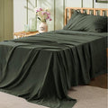 Bedsure Twin XL Sheet Sets Dorm Bedding - 3 Pieces Soft Extra Long Twin Sheets, Hotel Luxury, Easy Care Microfiber for Women, Men, Olive Green