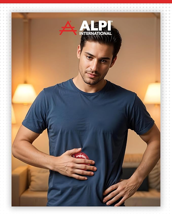 Alpi Circle Plush Gel Ice Packs Reusable & Microwavable – 4”x4” Small Ice Packs for Kids & Adults – Hot or Cold Eye Mask with Beads - Plush Comfort for Muscle Aches & Minor Discomfort – Red