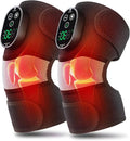 2-Pack Cordless Heated Knee Massager, Knee Heating Pad for Pain Relief, Heated Knee Wrap, 6 Heat Levels, 3 Vibration Modes & Timer, Adjustable Heaing Pad Wrap for Knee, Shoulder