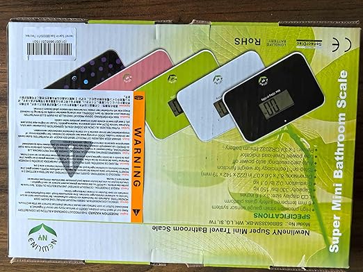 NEWLINE NY Auto Step On Super Mini Travel Bathroom Scale, 5.25" x 8.5" SBB0638SM: Twendy Wave