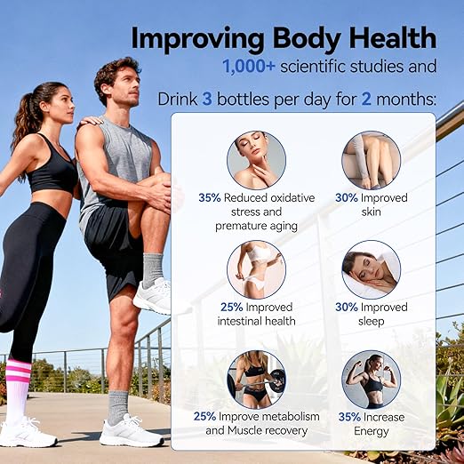 Hydrogen Water Bottle, 2200PPB in 3 Mins Hydrogen Water Generator, SPE PEM Technology, 14oz Portable Hydro Water Machine for Home, Travel, Gym | Best Health Gift for Family & Friends