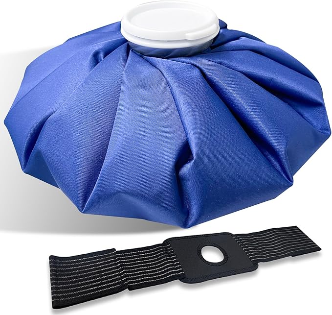 11" Large Ice Bag Pack with Wrap for Injuries, Upgrade Reusable Ice Packs, Effective Hot/Cold Therapy for Migraine, Shoulder, Neck, Knee Pain, No-Leak & Waterproof, Blue