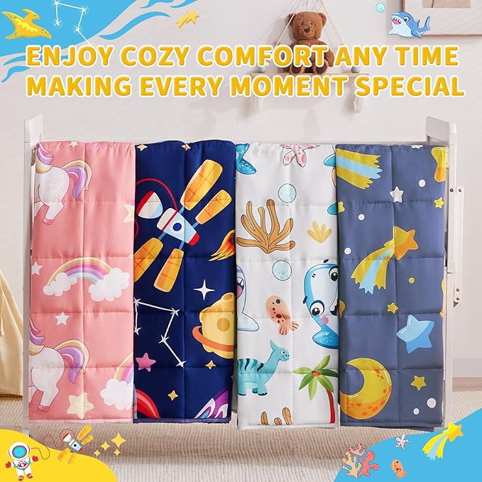 anfie Weighted Blanket Kids (36"x48" 5lbs) Weighted Blanket Cooling Blanket for Sleeping,Throw Size Breathable Blanket with Premium Glass Bead(White Shark)
