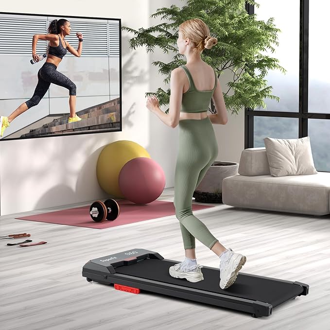 3 in 1 Walking Pad, Portable Under Desk Treadmill with LED Display, APP & Remote Control, 2.5HP Brushless Electric Walking Jogging Machine for Home & Office