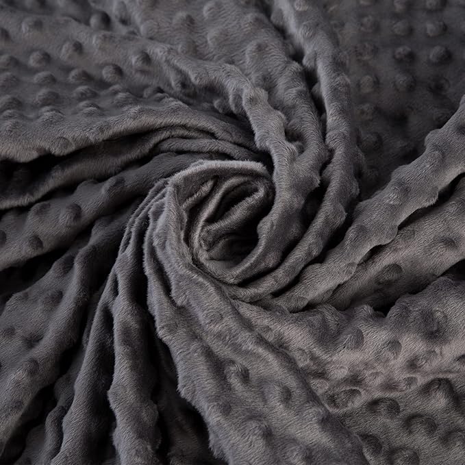 yescool Weighted Blanket with Cover for Adults (15 lbs, 48" x 72", Charcoal Gray) Heavy Blanket for Sleeping Perfect for 140-160 lbs, Twin Size Breathable Blanket with Premium Glass Bead