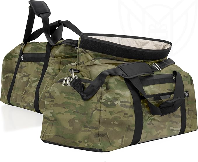 Xtreme Sight Line ~ AQUA Duffel Faraday Bag ~ Water-Proof Signal Blocking Duffel Bag for Large Electronics ~ Tracking/Hacking Defense ~ Data Security ~ 1000D Nylon ~ MultiCam Camo