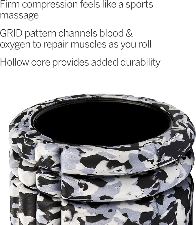 TriggerPoint Grid 1.0 Foam Roller - 13" Multi-Density Massage Roller for Deep Tissue & Muscle Recovery - Relieves Tight, Sore Muscles & Kinks, Improves Mobility & Circulation - Targets Key Body Parts