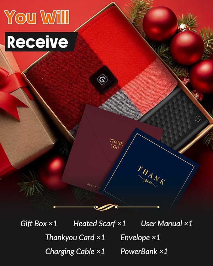 Heated Scarf Valentine Gifts Regalos Idea for Women Wife Esposa Mom Mamá Mama Mujer Girlfriend Novia Sister Hermana Who Have Everything for Birthday Cumpleaños Navidad Valentine Stress Relief Bufanda