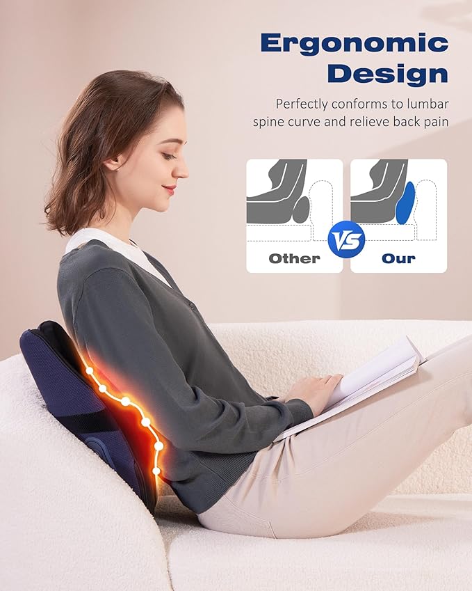 Shiatsu Neck and Back Massager with Heat, Neck and Shoulder Massagers, Deep Tissue Kneading Massage Pillow for Lower Back, Shoulder, Leg Muscle Pain Relief, Relax Christmas Gift for Woman Man Dad Mom