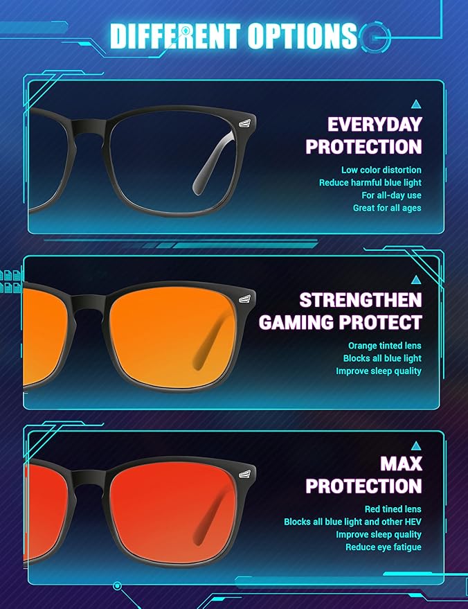 TIJN Blue Light Blocking Glasses for Women Men Clear Frame Square Nerd Eyeglasses Anti Blue Ray Computer Screen Glasses