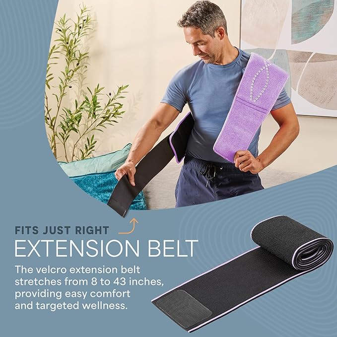 Lifepro Red Light Therapy Belt – Infrared Red Light Therapy for Body, Back Pain and Shoulder - 660nm & 850nm Near Infrared Heating Pad – Adjustable & Portable for Wellness & Relaxation