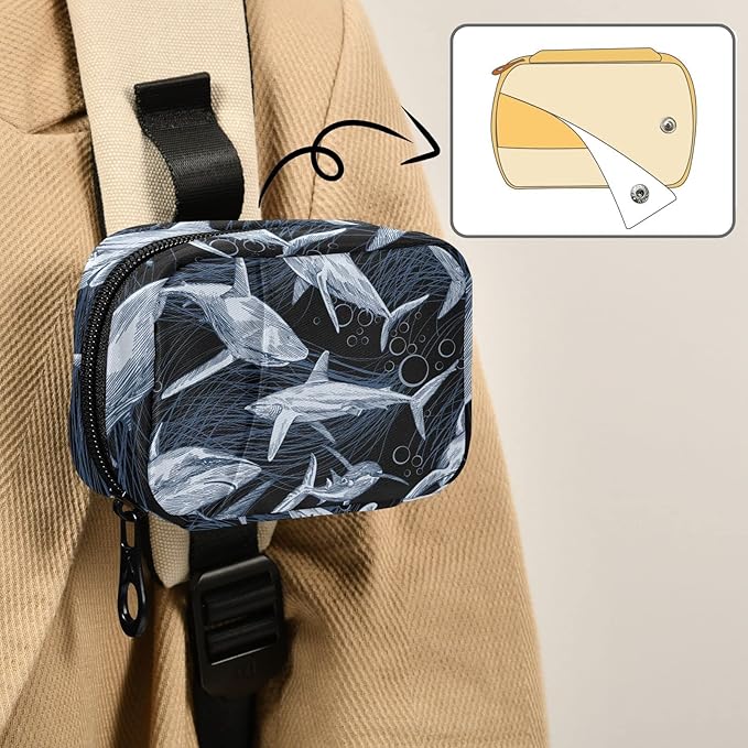 Shark Pill Box 7 Day Pill Case Travel Pill Organizer Bag with Zipper Portable Weekly Vitamin Medicine Supplement Holder Pouch Bag