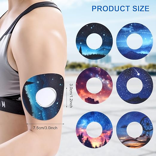 6PCS Adhesive Patches for Libre 2 Waterproof Adhesive Patch for CGM Sensors Hypoallergenic, Breathable & Extended Wear Secure Medical Grade Tape for Diabetes Glucose Monitor