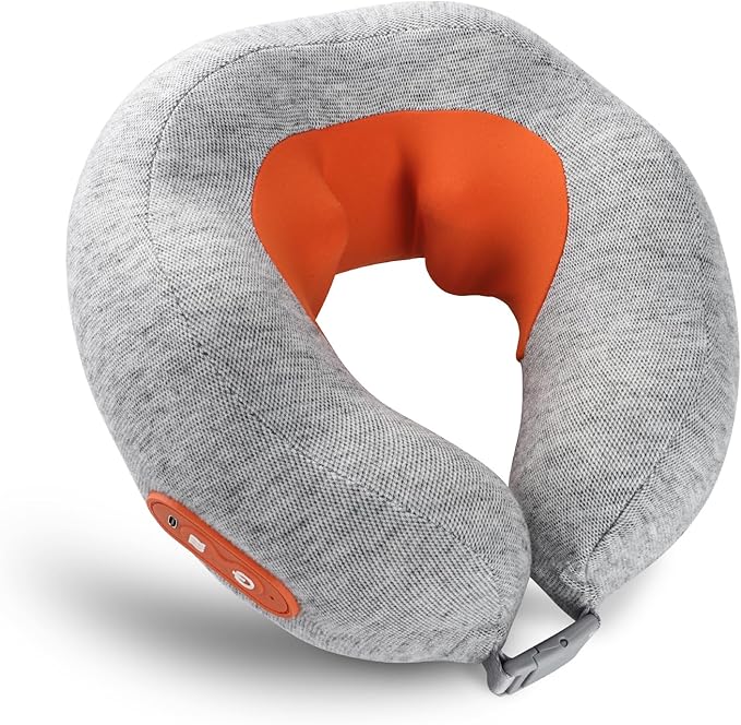Howdy Shiatsu Neck Massager with Heating [2026 Upgraded], Heated Neck Pillow Cordless for Pain Relief Deep Tissue Kneading, Valentine's Day for Her/Him Gift, 2-in-1 Portable for Airplane Travel