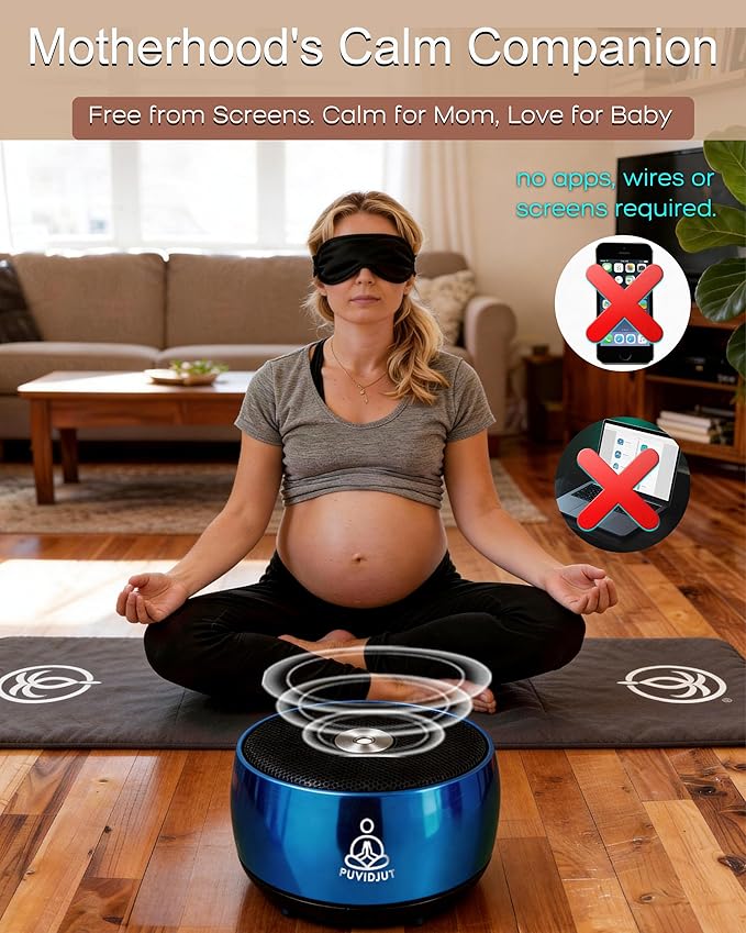Sound Machine for Sleep, PUVIDJUT M3 Pure Frequencies & Singing Bowl Tone,Cordless Non-White Noise Sleep aids for Adults, Portable Size,Help to Relax and Calm and Drift to Sleep