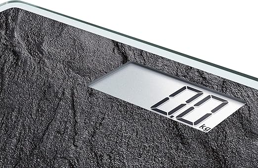 Soehnle Style Sense Compact 300, Compact Digital Weighing Scale, Bathroom Scale with Easy-to-Read LCD Display, Extra-Flat Body Weight Scale, Slate