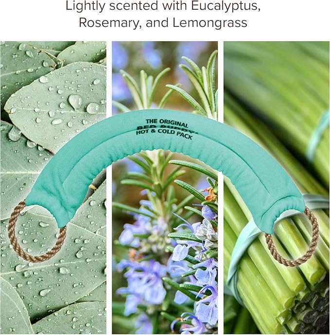 Bed Buddy Aromatherapy Heat Pad and Cooling Neck Wrap - Microwave Heating Pad for Sore Muscles - Cold Wrap Pack for Aches and Pain, Eucalyptus Scent