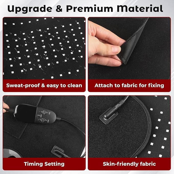 Upgrade Red Light Therapy for Body -31.5''*14.2'' Red Lights Therapy Pad with 330 LEDs 660nm&850nm Infrared Light Therapy Mat, Chirstmas Birthday Festival Gift for Women Men Father Mother Lover
